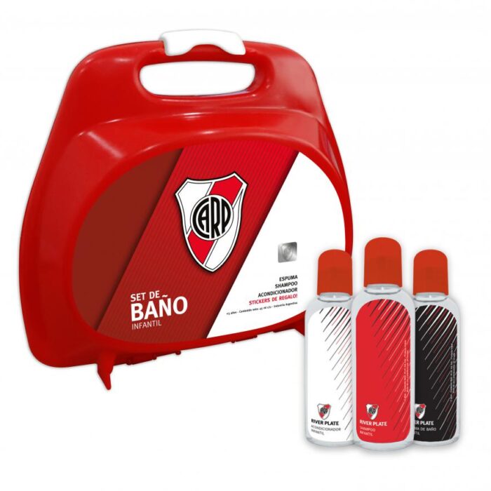 Set de Baño Valija de River - Espuma/Shampoo/Acondicionador x45ml c/u