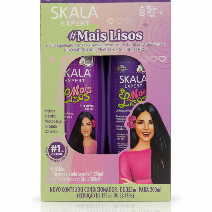 Kit Shampoo 325ml + Acondicionador 200ml Skala Mais Lisos