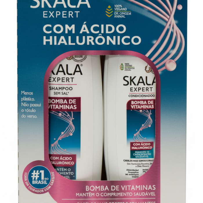 Kit Shampoo 325ml + Acondicionador 200ml Skala Bomba de Vitamina