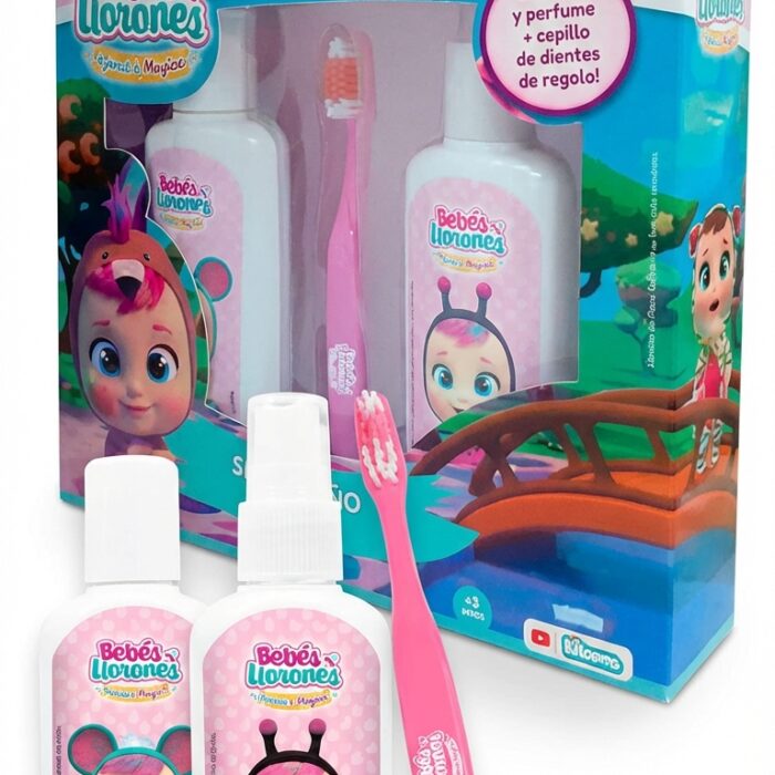 Set de Baño Infantil Bebe Llorones x3 unidades
