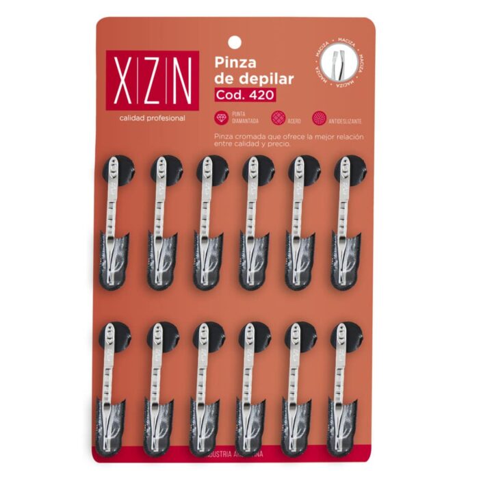 Pinza Depilar Maciza x12 unidades