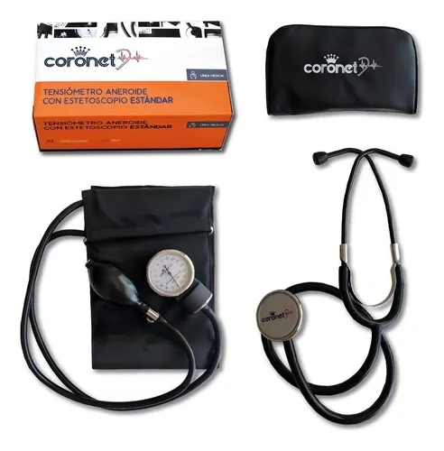 Tensiómetro con Estetoscopio Negro - Coronet