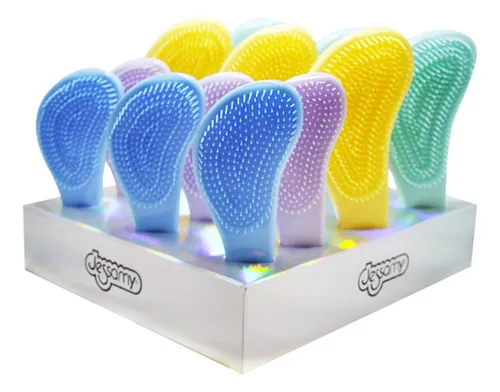 Exhibidor Cepillos Desenredante Pasteles x12