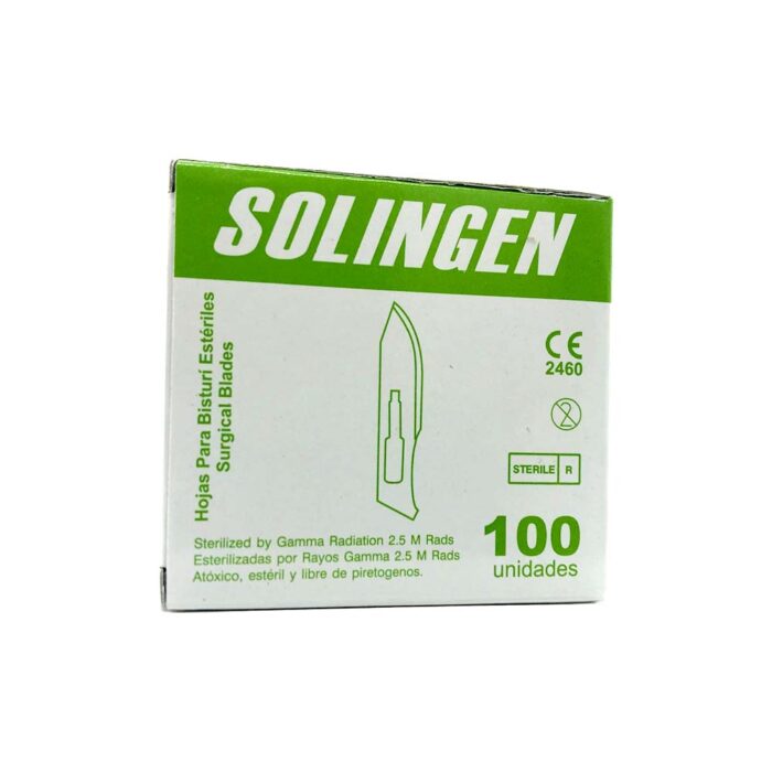 Hoja de Bisturí Solingen Nº 22 / Nº 15 x100 Unidades