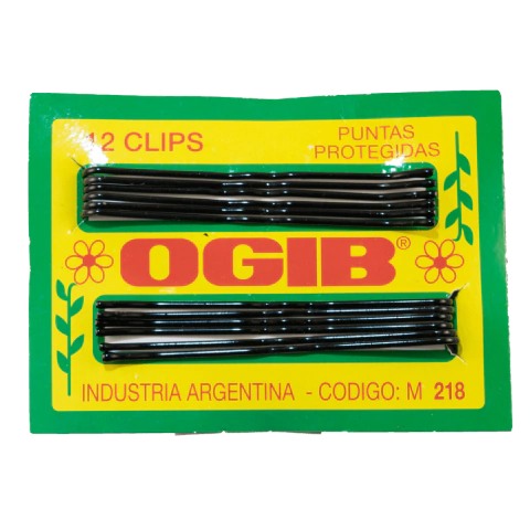 Ogib Clip Cortos Negros x12 unidades