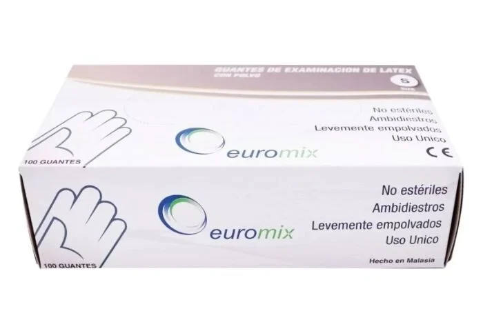 Guantes de Latex x100unidades Talle S/M/L/XL