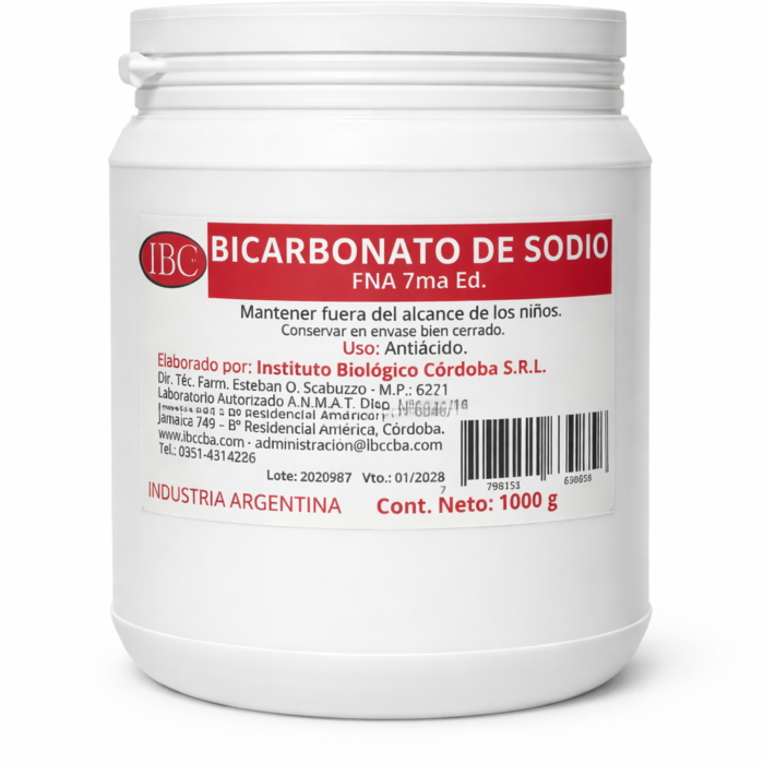Bicarbonato de Sodio Pote x1000gr IBC