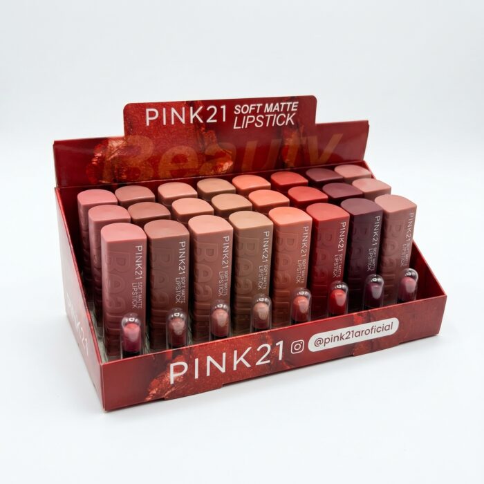Labial Soft Matte Pink 21 Exhibidor x24 unidades