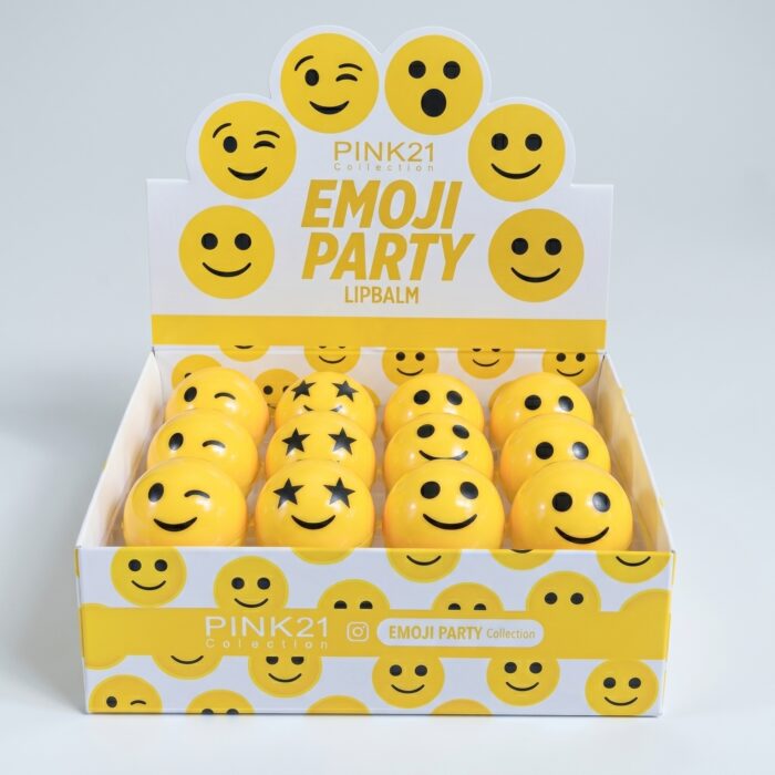 Bálsamo Emoji Party Pink 21 Exhibidor x24 unidades