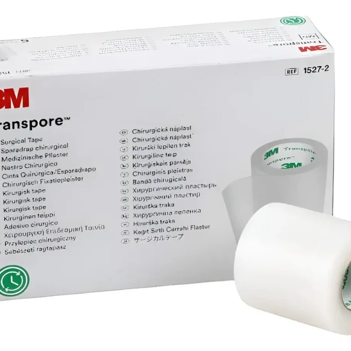 Tela Adhesiva Transpore 3M 1.25 x 9 cm x 24 Unidades