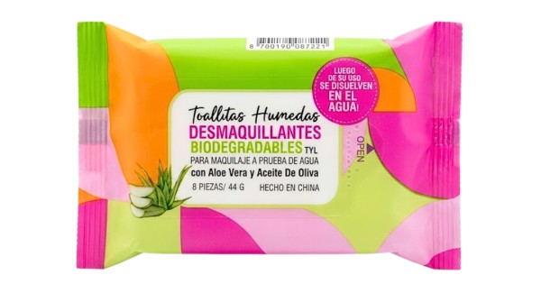 Toallitas Desmaquillante Grandes Biodegradable TYL